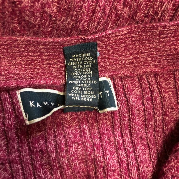 Mulberry Sweater with Gold Button Accents - Picture 6 of 6